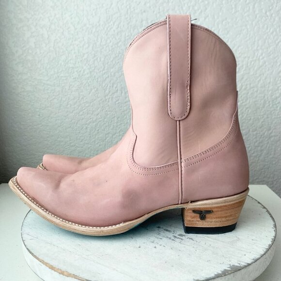 Lane EMMA JANE Womens Cowboy Bootie 9 Western Pink Cowgirl Short Ankle Boots - Picture 4 of 10